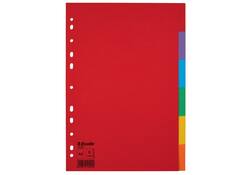Tabbladen Esselte Economy A4 6-delig karton 11-rings assorti
