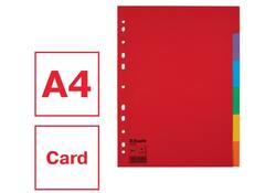 Tabbladen Esselte Economy A4 6-delig karton 11-rings assorti