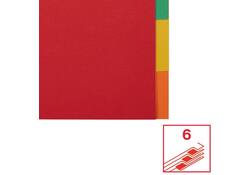 Tabbladen Esselte Economy A4 6-delig karton 11-rings assorti