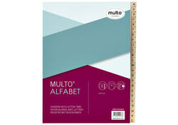 Tabbladen Multo A4 23-rings 24-delig A-Z karton chamois