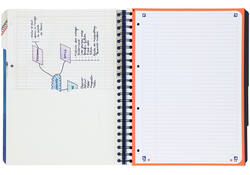 Projectboek Oxford School A4+ lijn 4-gaats 240 pagina's 80gr blauw