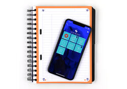 Projectboek Oxford School A5+ lijn 6-gaats 240 pagina's 80gr blauw