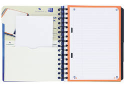 Projectboek Oxford School A5+ lijn 6-gaats 240 pagina's 80gr blauw