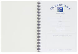 Collegeblok Oxford School A4+ lijn 23-gaats 160 pagina's 80gr zwart