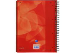 Projectboek Oxford School A4+ ruit 5x5mm 4-gaats 240 pagina's rood