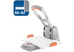 Perforator Rapid Supreme HDC150/2 heavy duty 2-gaats 150 vel zilver/oranje