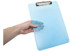 Klembord MAUL A4 staand transparant PS neon blauw