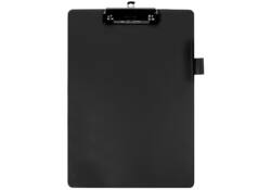 Klembord Quantore A4 staand PVC zwart met 100mm klem + penlus