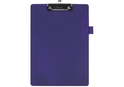 Klembord Quantore A4 staand PVC blauw met 100mm klem + penlus