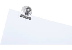 Papierklem MAUL Bulldog met magneet 30mm capaciteit 10mm zilver