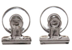 Papierklem MAUL Bulldog met magneet 30mm capaciteit 10mm zilver