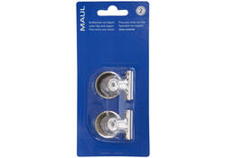 Papierklem MAUL Bulldog met magneet 30mm capaciteit 10mm zilver