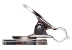 Papierklem MAUL Bulldog met magneet 40mm capaciteit 15mm zilver