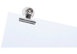 Papierklem MAUL Bulldog met magneet 40mm capaciteit 15mm zilver