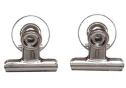 Papierklem MAUL Bulldog met magneet 40mm capaciteit 15mm zilver