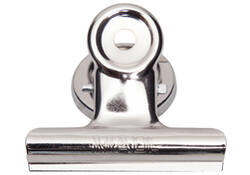 Papierklem MAUL Bulldog met magneet 52mm capaciteit 20mm zilver
