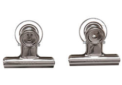 Papierklem MAUL Bulldog met magneet 52mm capaciteit 20mm zilver