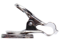 Papierklem MAUL Bulldog met magneet 52mm capaciteit 20mm zilver