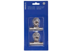 Papierklem MAUL Bulldog met magneet 52mm capaciteit 20mm zilver