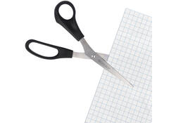 Kantoorschaar Westcott 210mm met kunststof grip linkshandig rvs