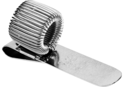 Penhouder Terry clip voor 1 pen/potlood zilverkleurig