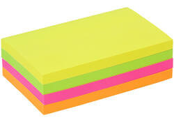 Memoblok Quantore 76x127mm neon assorti 4 kleuren