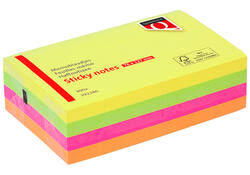 Memoblok Quantore 76x127mm neon assorti 4 kleuren