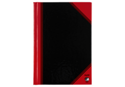 Notitieboek Bantex zwart/rood A6 lijn 70gr 96vel