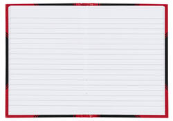 Notitieboek Bantex zwart/rood A6 lijn 70gr 96vel