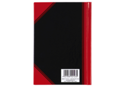 Notitieboek Bantex zwart/rood A6 lijn 70gr 96vel