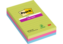 Memoblok Post-it 660 Super Sticky 102x152mm lijn rainbow