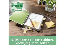 Memoblok Post-it 655-1B recycled 76x127mm canary yellow