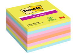 Memoblok Post-it 654 Super Sticky 76x76mm rainbow