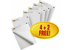 Meeting chart Post-it 559 Super Sticky 63.5x76.2mm wit 4+2 gratis