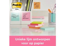 Memoblok Post-it 654 76x76mm neon geel