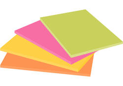 Memoblok Post-it 6445 Super Sticky 152x101mm assorti