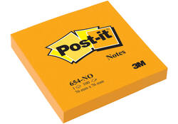 Memoblok Post-it 654 76x76mm oranje
