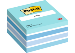 Memoblok Post-it 2028 76x76mm kubus pastel blauw
