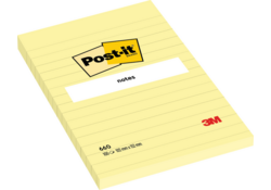 Memoblok Post-it 660 lijn 102x152mm canary yellow