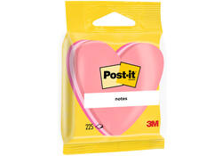 Memoblok Post-it Vormen 2007 70x70mm kubus hart roze