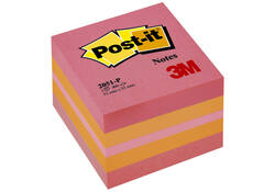 Memoblok Post-it 2051 51x51mm kubus roze