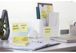 Memoblok Post-it 655 Super Sticky 76x127mm geel 14+2 gratis
