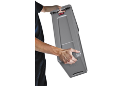 Afvalbak Rubbermaid Slim Jim Vented met luchtsleuven 87L grijs