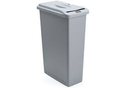 Afvalbak Rubbermaid Slim Jim vertrouwelijke documenten 87 liter grijs