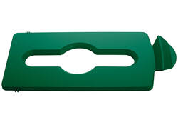 Deksel Rubbermaid Slim Jim Recyclestation inwerpopening voor gemengde recycling groen