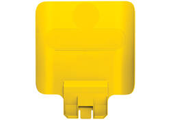 Paneel Rubbermaid Slim Jim Recyclestation voor label geel