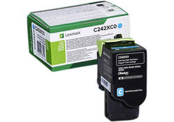 Tonercartridge Lexmark C242XC0 blauw