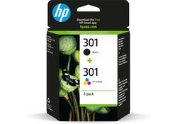 Inktcartridge HP N9J72AE 301 zwart + kleur
