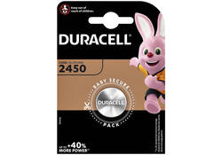 Batterij Duracell knoopcel 1xCR2450 lithium Ø24mm 3V-540mAh