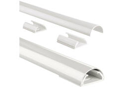 Kabelkanaal Hama halfrond 110/3,3/1,8 cm aluminium wit